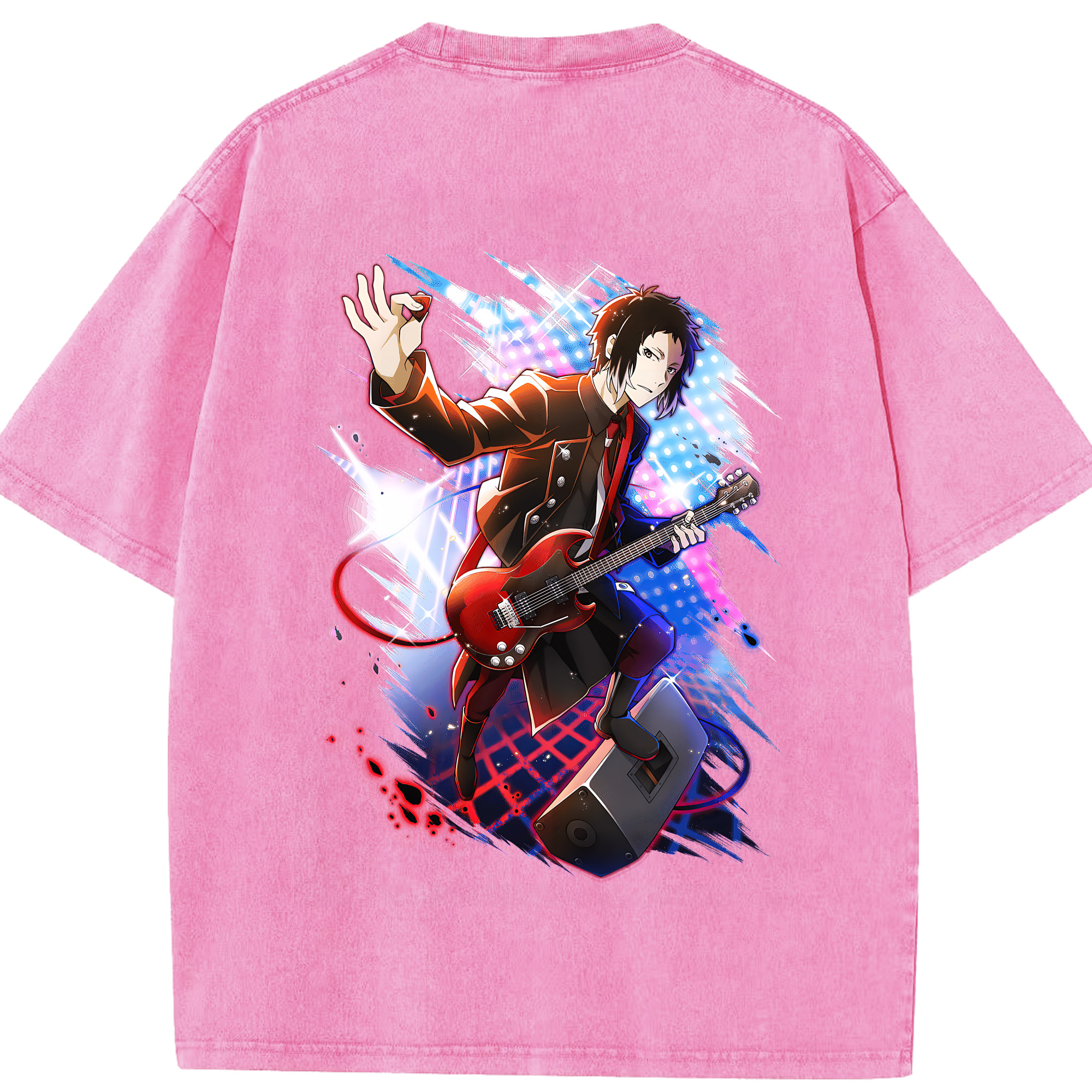 （画像用） 文豪ストレイドッグス Bungo Stray Dogs 綿100% ヴィンテージ風 半袖Tシャツ（背面プリント）